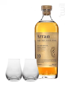 10 Ans Coffret 2 Verres Arran Whisky Écosse Single Malt Whisky 46%