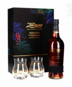 Zacapa Rhum Edicion Negra Coffret + 2 Verres Zacapa Rhum Guatemala Rhum Vieux