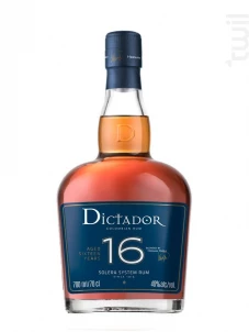 Dictador 16 Ans Dictador Rhum Colombie Rhum Vieux 40%