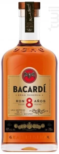 Rhum Bacardi 8 Ans Bacardi Rhum Porto Rico Rhum Vieux 40%