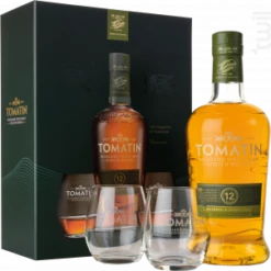 Tomatin 12 Ans Coffret 2 Verres Tomatin Whisky Écosse Single Malt Whisky 43%