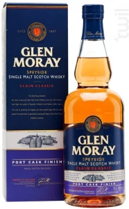 Whisky Glen Moray Port Cask Finish Glen Moray Whisky Écosse Single Malt Whisky 40%