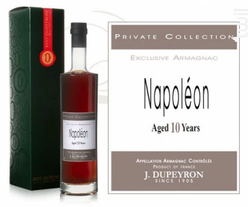 Armagnac Dupeyron Private Collection Napoléon Maison Ryst-Dupeyron Brandy France Armagnac 40% 1 Armagnac Dupeyron Private Collection Napoléon Maison Ryst-Dupeyron Brandy France Armagnac 40%