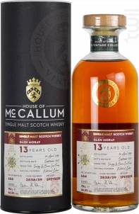 Glen Moray House Of Mccallum Whisky Écosse Single Malt Whisky