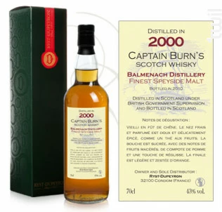 Whisky Balmenach Captain Burn Balmenach Whisky Écosse Single Malt Whisky 43% 1 Whisky Balmenach Captain Burn Balmenach Whisky Écosse Single Malt Whisky 43%