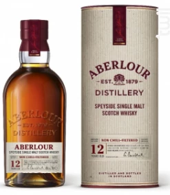 Whisky Aberlour 12 Ans Non Chill Filtered - Canister Aberlour Distillery Whisky Écosse Single Malt Whisky 48%