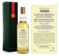 Whisky Ben Nevis Captain Burn Ben Nevis Whisky Écosse Single Malt Whisky 46%